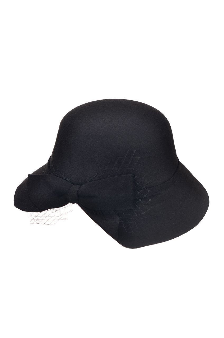 Оптом - Шляпа фетровая, с регулятором размера, поле 7 (см) - 61022 - domopta.ru
