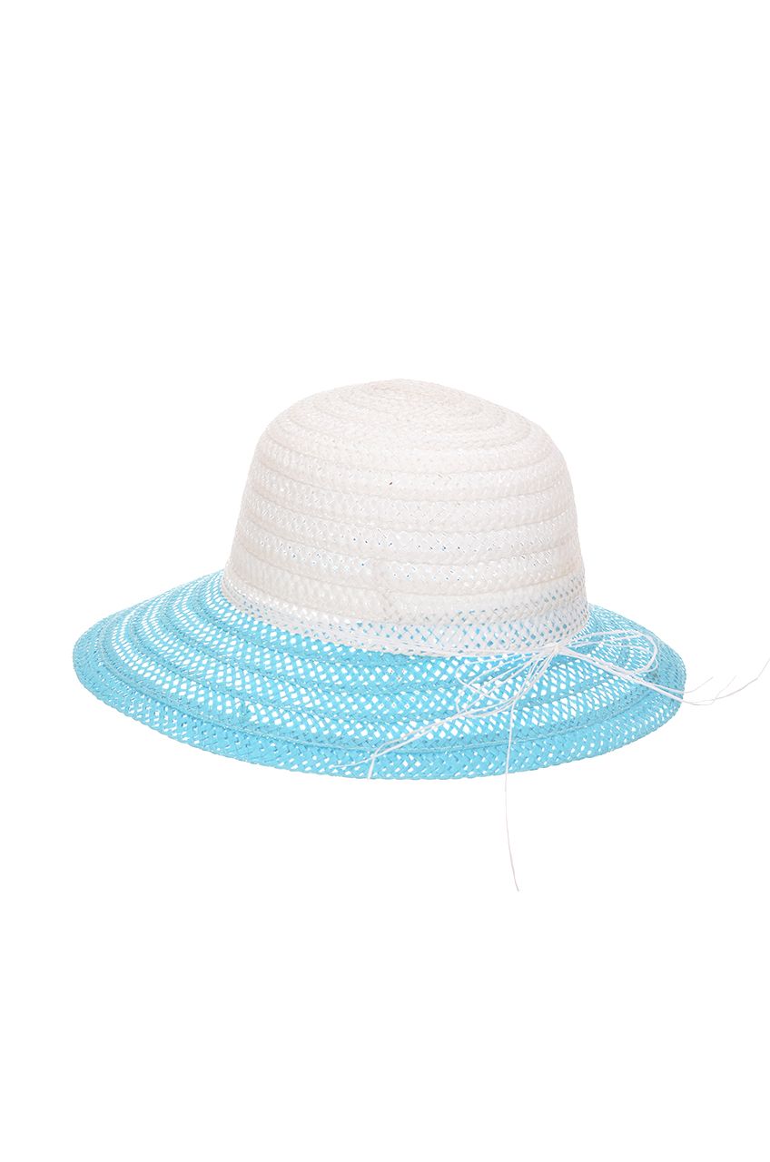 Оптом - Шляпа капор плетенная, поле 8 (см) - B583 - domopta.ru