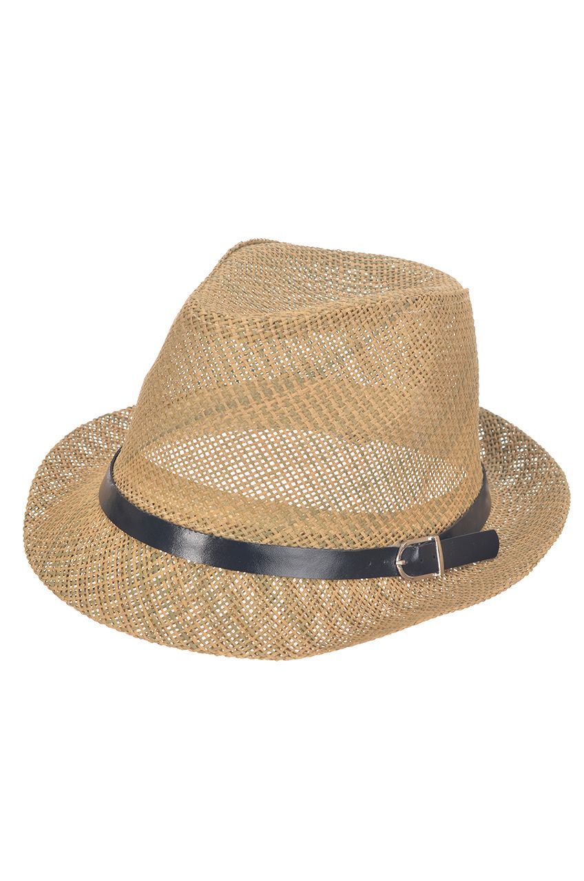 Оптом - Шляпа итальянка, плетенная соломка, поле 5 (см) - B623 - domopta.ru