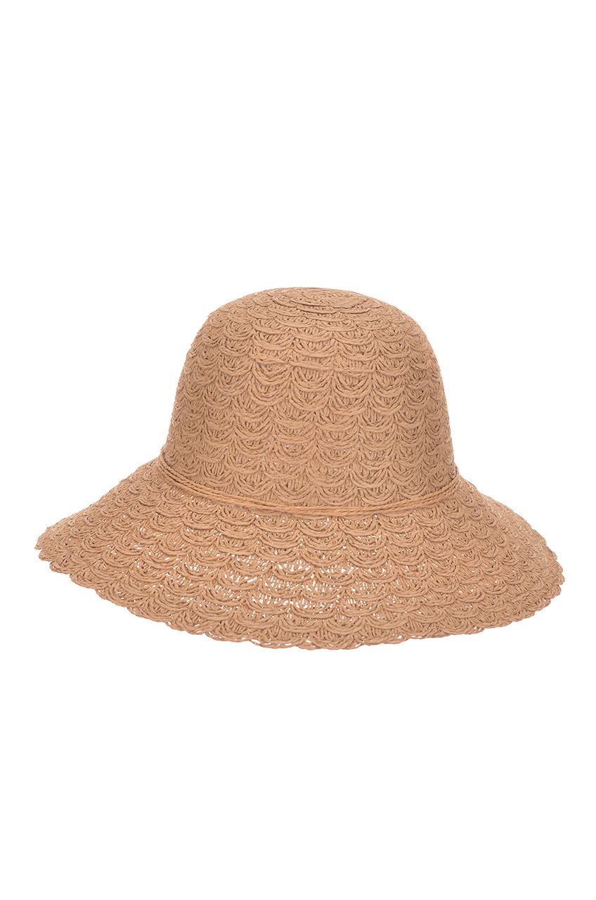 Оптом - Шляпа из плетенной соломки, мягкая, поле 9 (см) - B715 - domopta.ru