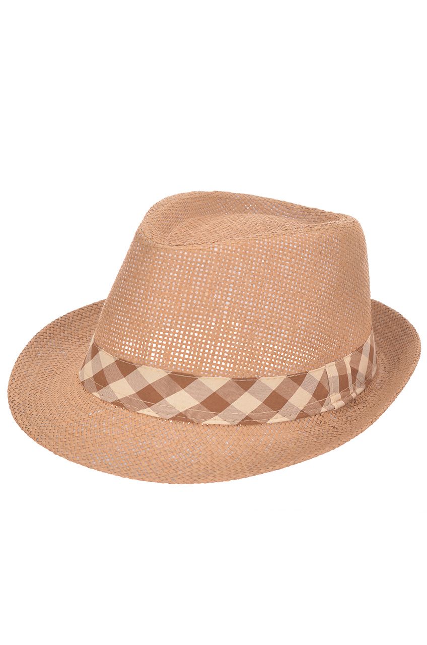 Оптом - Шляпа итальянка, плетенная соломка, поле 5 (см) - B729-6 - domopta.ru