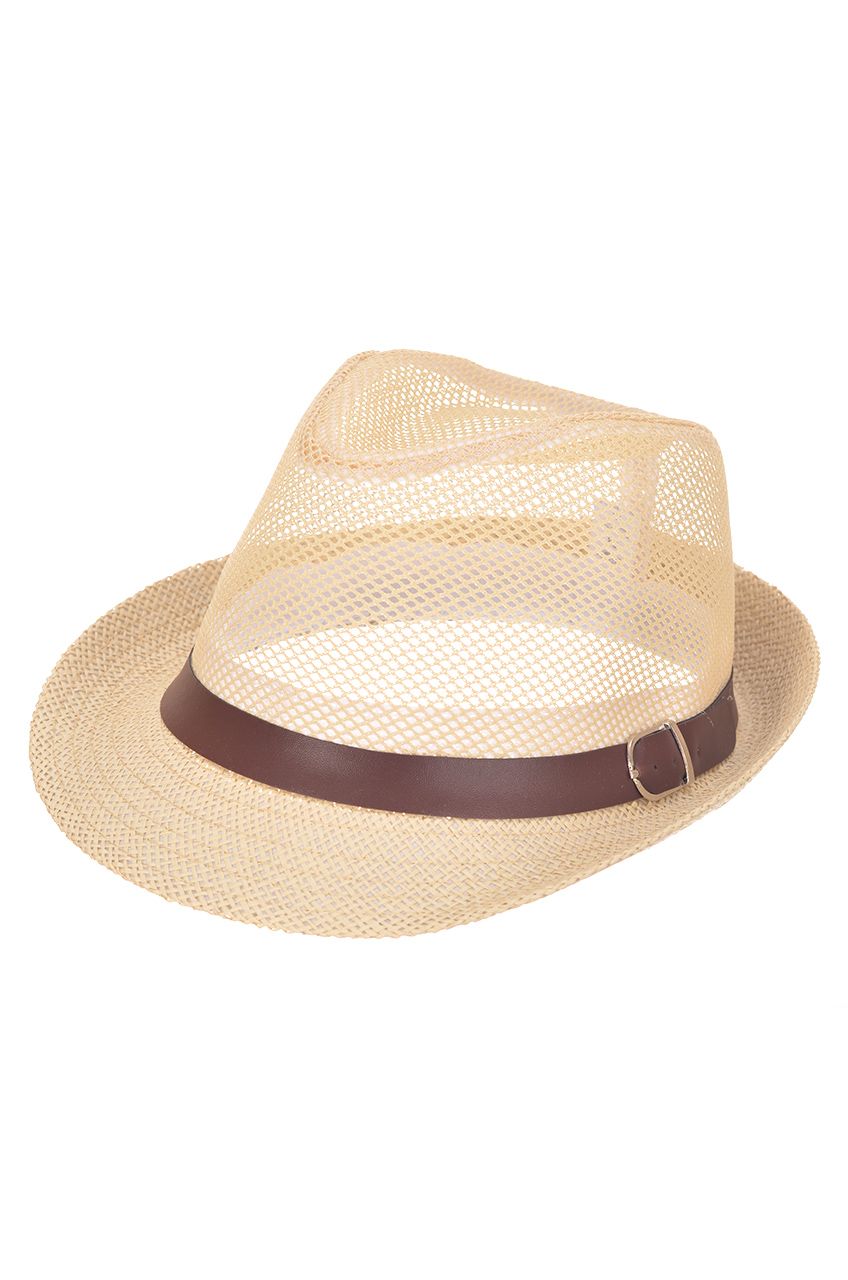 Оптом - Шляпа итальянка, комбинированная, сетка/соломка, поле 5 (см) - B730-1 - domopta.ru