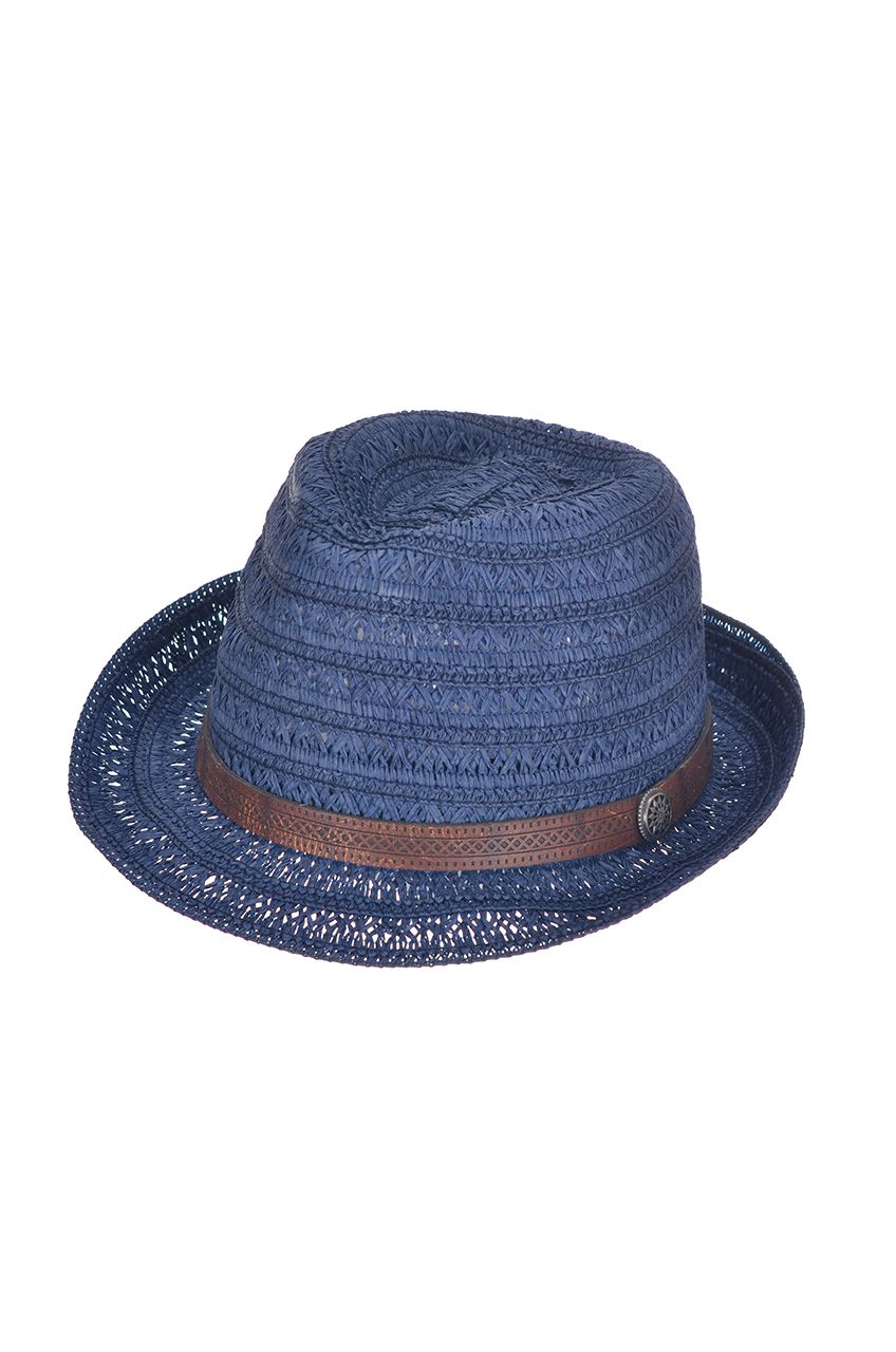 Оптом - Шляпа итальянка, ажурная соломка, с регулятором размера - S724 - domopta.ru