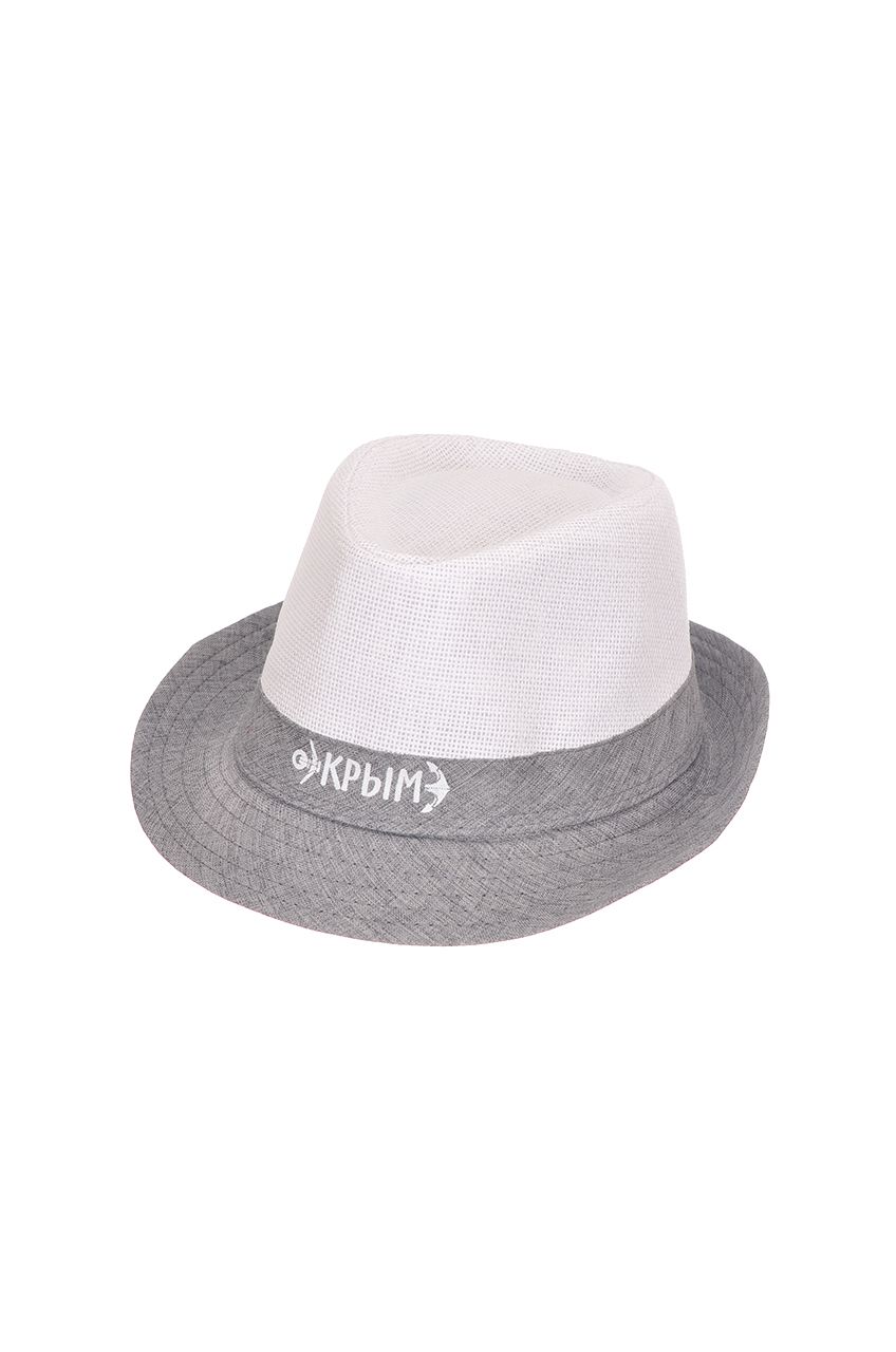 Оптом - Шляпа итальянка, комбинированная, соломка/ткань, лента Крым - S861 - domopta.ru