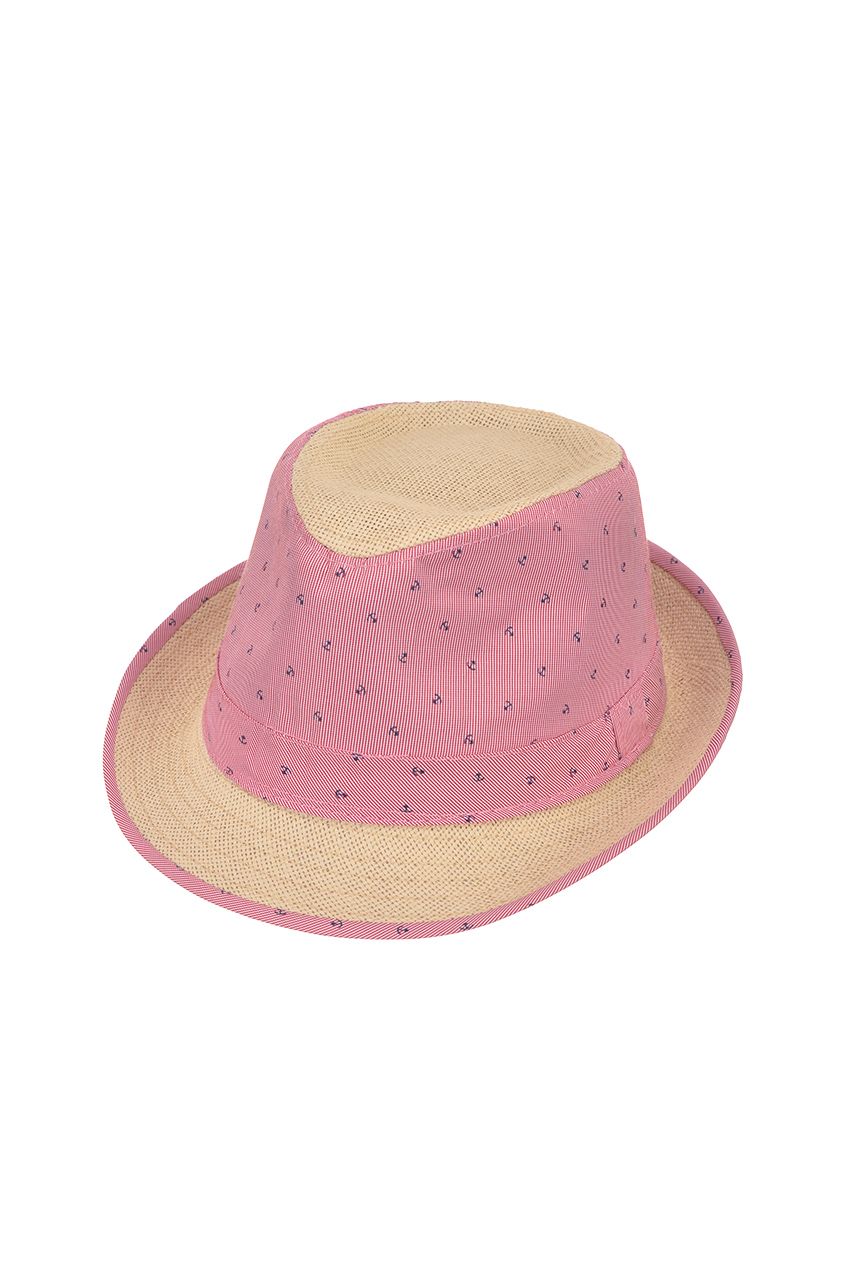 Оптом - Шляпа итальянка, комбинированная, соломка/ткань - S921 - domopta.ru