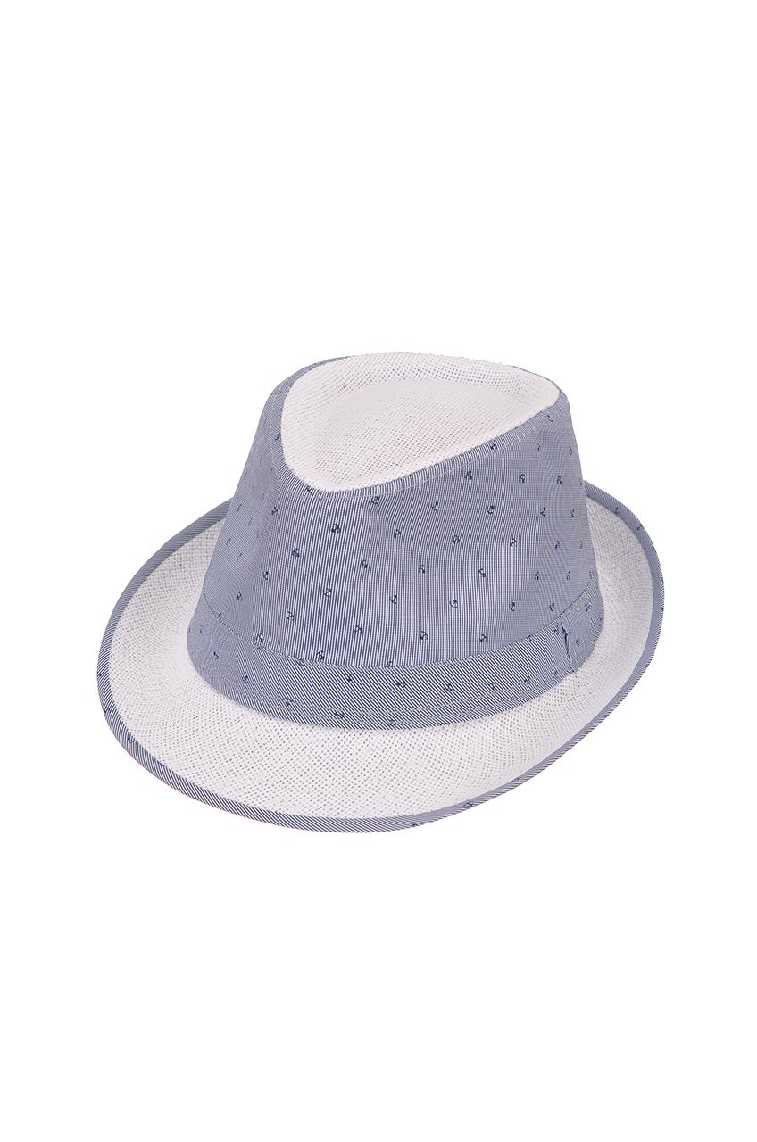 Оптом - Шляпа итальянка, комбинированная, соломка/ткань - S921 - domopta.ru